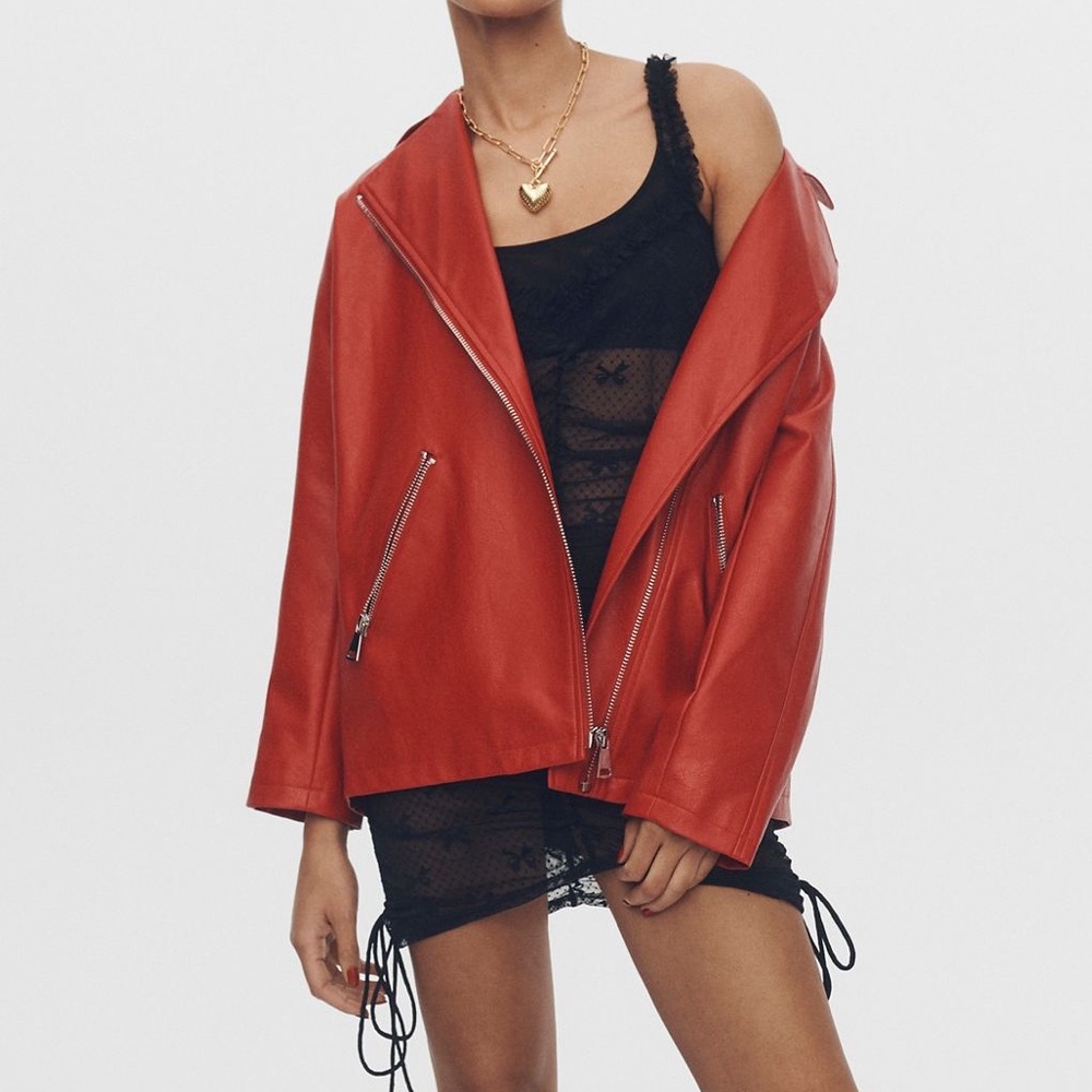 Maeve {Anthropologie} Faux- Leather Moto Jacket